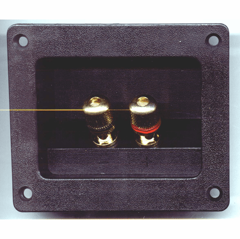 3-3/4"L x 3-1/8"D Rectangular Speaker Terminals with Gold Connectors