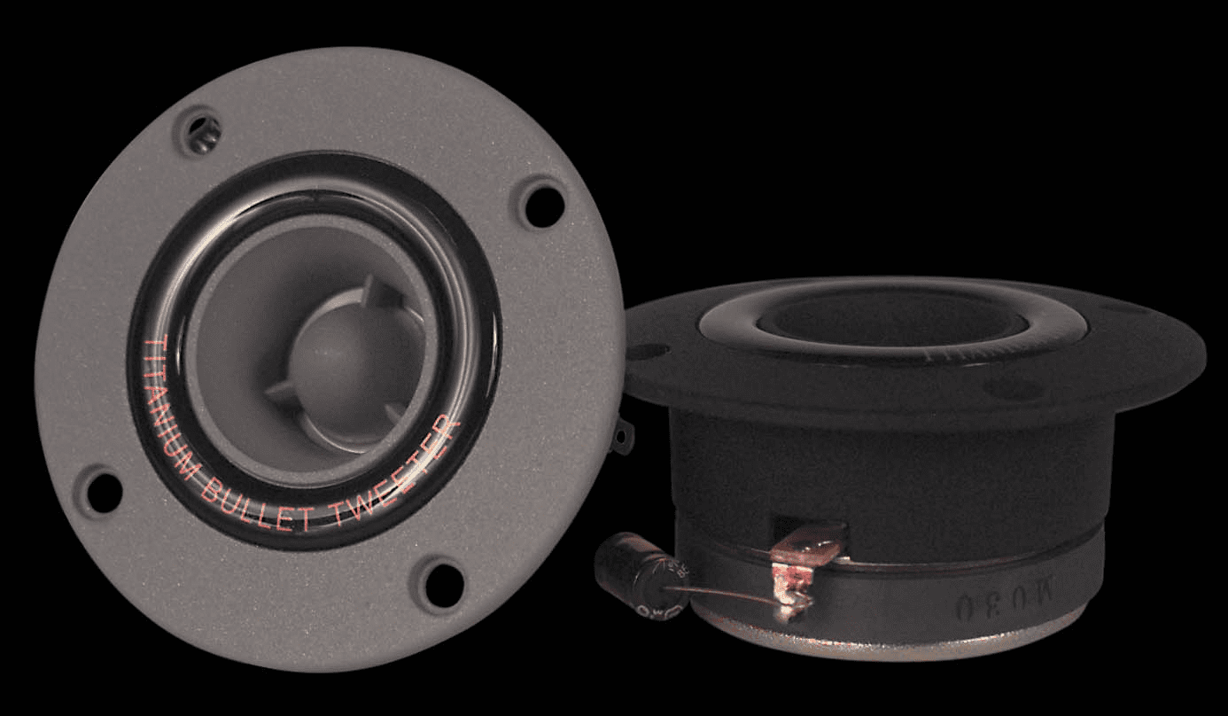 3.75" Aluminum Bullet Horn 120watts 93db<br>w/1" Super Tweeter (pair)