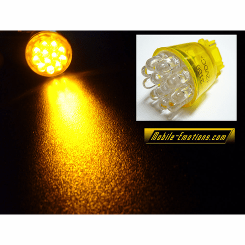 3156 LED T20 AMBER w/ 12 Leds Light Mini Bulb (EA)