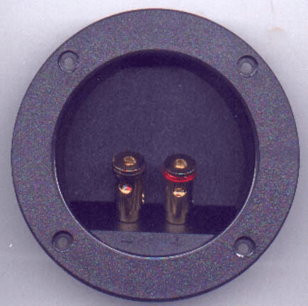 4 1/8" Inch Round Spring Speaker Terminals - Gold 360 pack 