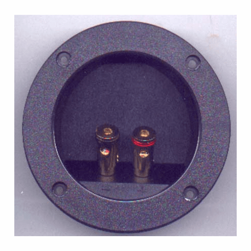 4 1/8" Inch Round Spring Speaker Terminals - Gold 360 pack 
