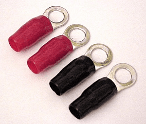 4 Ga Ring Terminals Crimpable 4pk