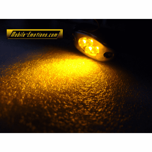 4 LED AMBER Motorcycle & Car Lights - CLUSTER LEDS