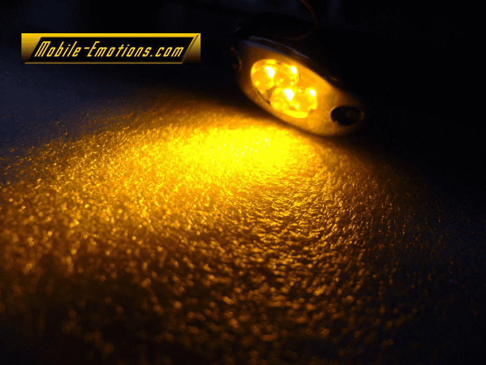 4 LED AMBER Motorcycle & Car Lights - CLUSTER LEDS