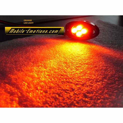4 LED ORANGE Motorcycle & Car Lights - CLUSTER LEDS