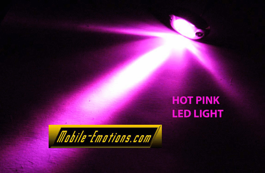 4 LED PINK Motorcycle & Car Lights - CLUSTER LEDS