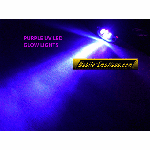 4 LED PURPLE (UV) Motorcycle & Car Lights - CLUSTER LEDS