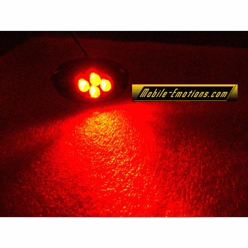 4 LED RED Motorcycle & Car Lights - CLUSTER LEDS
