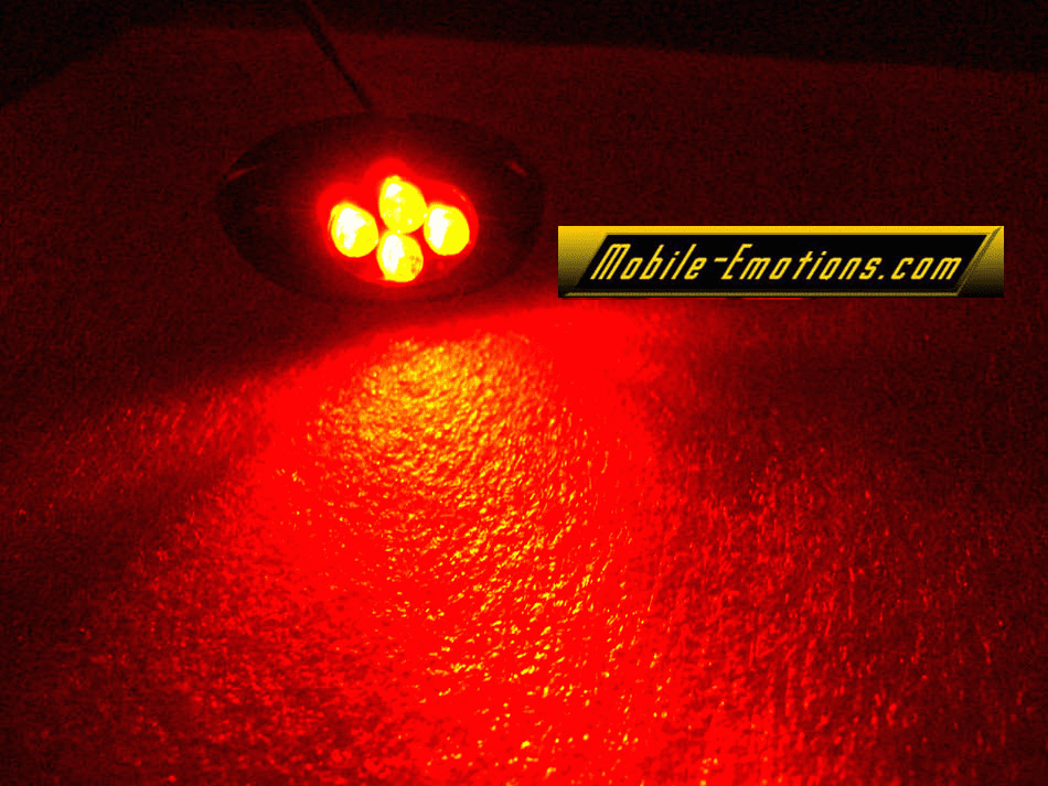 4 LED RED Motorcycle & Car Lights - CLUSTER LEDS