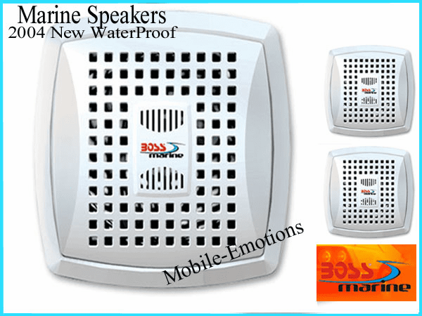 5.25" 2-WAY BOSS MARINE WaterProof Speakers for Boats MR52SQ