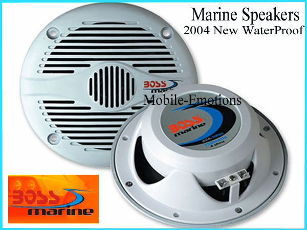 6.5" 2-WAY BOSS MARINE WaterProof Speakers for Boats MR60wb  