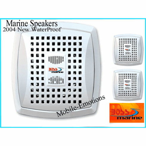 6.5" 2-WAY BOSS MARINE WaterProof Speakers for Boats MR62SQ