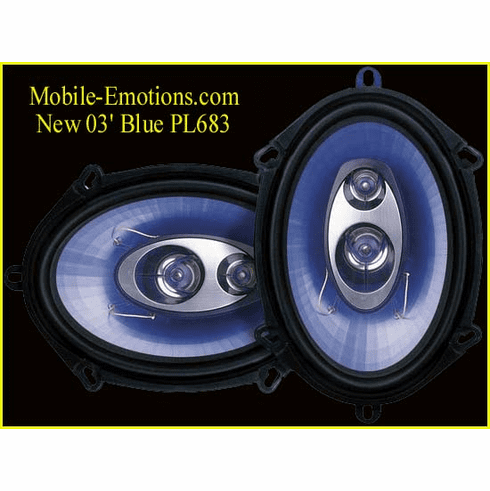  6x8/5x7 3way Tri-axial Car Speakers 2003 360watts PL683BL