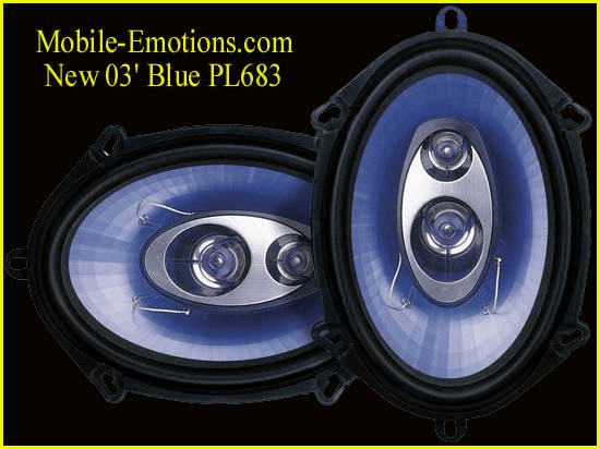  6x8/5x7 3way Tri-axial Car Speakers 2003 360watts PL683BL