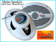 6X9" 2-WAY BOSS MARINE WaterProof Speakers for Boats MR690