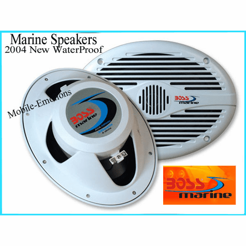 6X9" 2-WAY BOSS MARINE WaterProof Speakers for Boats MR690