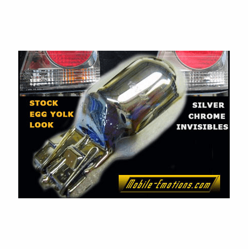 7440 T20 WHITE XENON Light Mini Bulb 4600K CHROME (SET) 27w