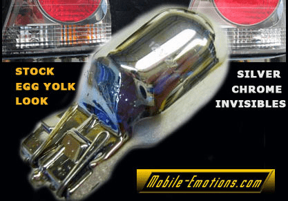 7440 T20 WHITE XENON Light Mini Bulb 4600K CHROME (SET) 27w