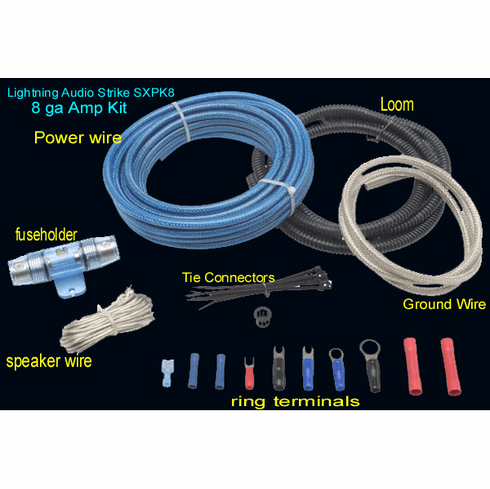 8 Gauge Amp Kit Lightning Audio Strike 