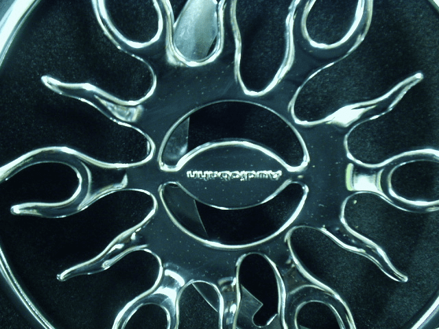 8 Inch Chrome Flame Speaker Grills - SET Deal - out of stock