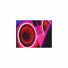 8" Round Pink Neon Speaker Rings