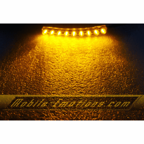 AMBER Flexible Motorcycle / Car Lights with 9 LEDS