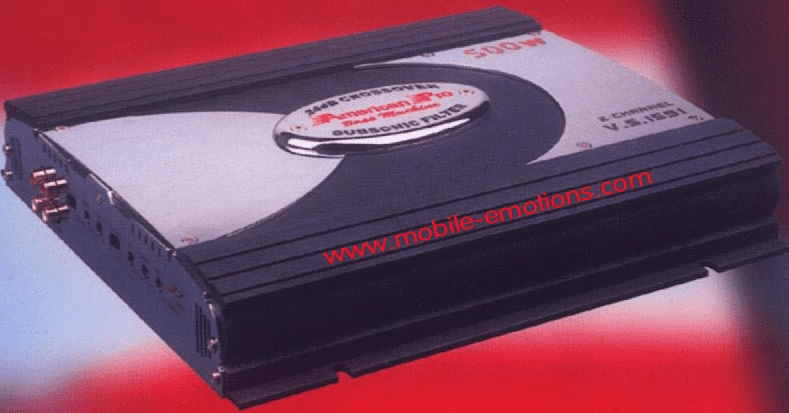 American Pro Mosfet  Amp 2 channel 500 watt w/ 24DB Crossover<br>Model 1591