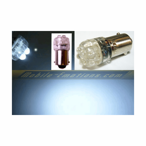 BA9S 1895 6253 WHITE LED w/ 4 LEDs Light Mini Bulb 8500K (EA)
