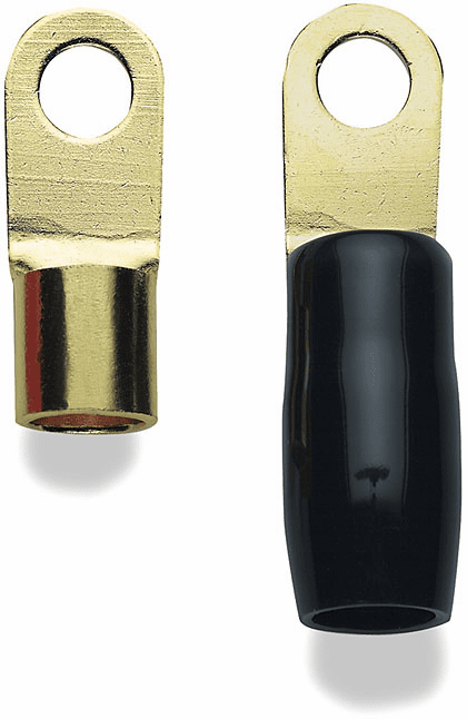 Black Ring Terminal 8 Gauge Crimpable