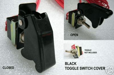 BLACK Toggle Switch Covers - Cool for NOS Neons LEDs