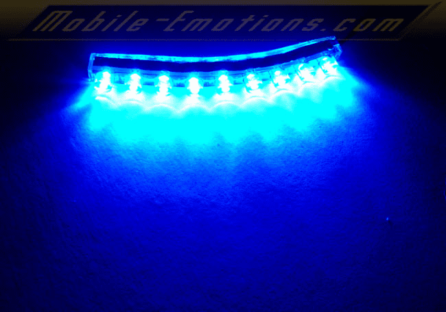 BLUE LED Flexible Motorcycle / Car Lights Hyper 9 LEDS