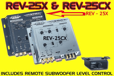 Boss 2003 REV-25xc  2Way <font color=yellow> Crossover w/ Remote </font color=yellow>Subwoofer Level Control