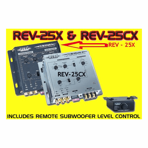 Boss 2003 REV-25xc  2Way <font color=yellow> Crossover w/ Remote </font color=yellow>Subwoofer Level Control