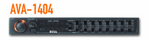 Boss 7-Band Amplified Equalizer w/ LED Power Meter and Sub output AVA-1404