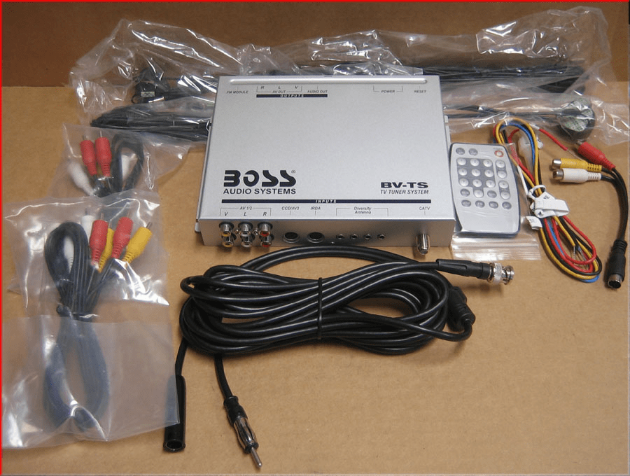 Boss BV-TS Pro TVTuner Complete Kit w/ Remote Diversity Antennas and Interconnects