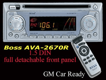 Boss In-Dash CD Receiver 200w 1.5 DIN  AVA-2670R
