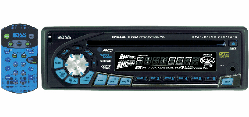 Boss Indash Cd/Mp3 Player  Aux. input dual rca output w/ remote