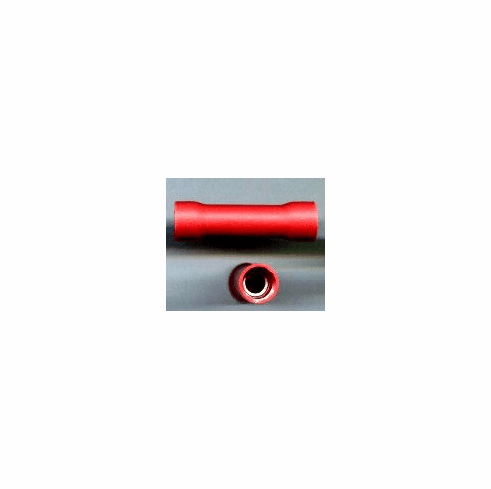 Butt Wire Connectors Crimpable 8 Gauge Red - 25 Pack