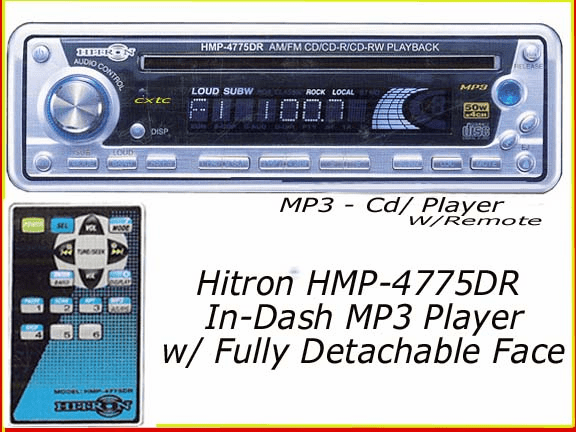 CAR STEREO CD/MP3 PLAYER 200watt HMP-4775DR 