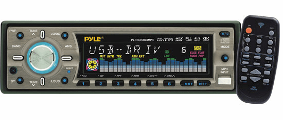 CD/MP3 Player w/USB Input  & Motorized Slide Down Detachable Face