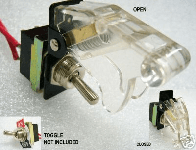 CLEAR Toggle Switch Covers - Cool for NOS Neons LEDs