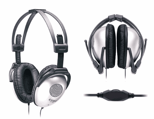 Coby 160 Full Size Folding Headphones <br>w/ In line volume control