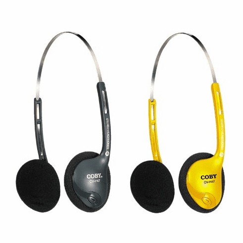 Coby CV-H47 SUPER LIGHT WEIGHT STEREO HEADPHONES