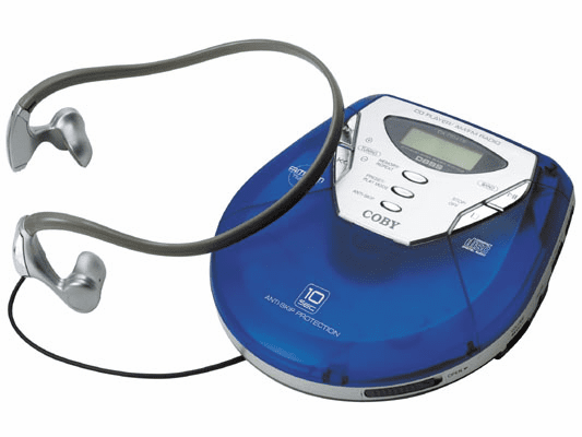 Coby CX-CD415 SLIM PERSONAL AM/FM STEREO RADIO/CD PLAYER <br>with 10-SECOND ANTI-SKIP PROTECTION