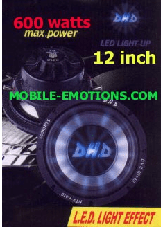 DHD 12 inch LED Subwoofer 600 watts DVC