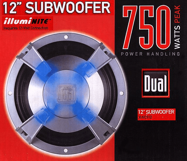 Dual 12" Subwoofer with LED IllumiNite XINC-112 750w