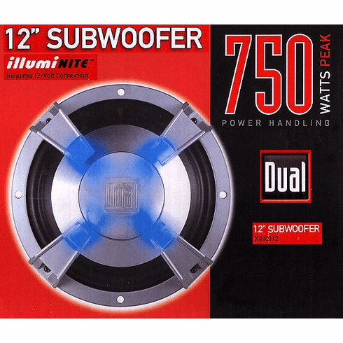 Dual 12" Subwoofer with LED IllumiNite XINC-112 750w