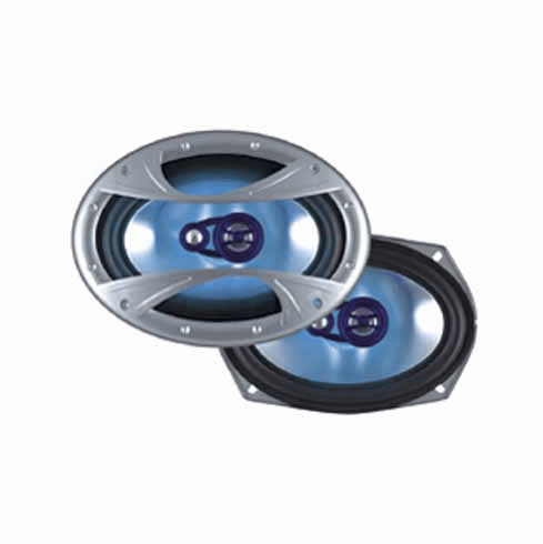 Dual 3-Way 6x9 Inch Speakers with IllumiNITE 150 Watt 