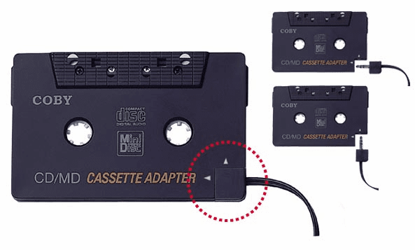 DUAL POSITION CD/MD/MP3/CASSETTE ADAPTER Coby CA-747 