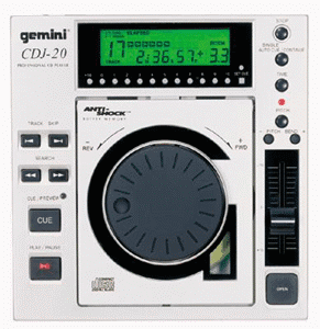 Gemini CDJ-20 Top Loading CD Player w/ Anti-shock